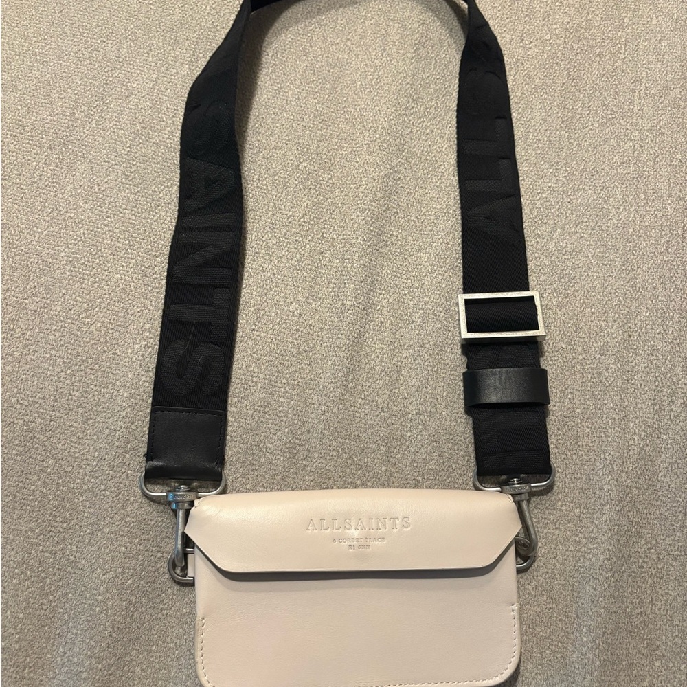 All Saints Zoe Adjustable Leather Crossbody Bag